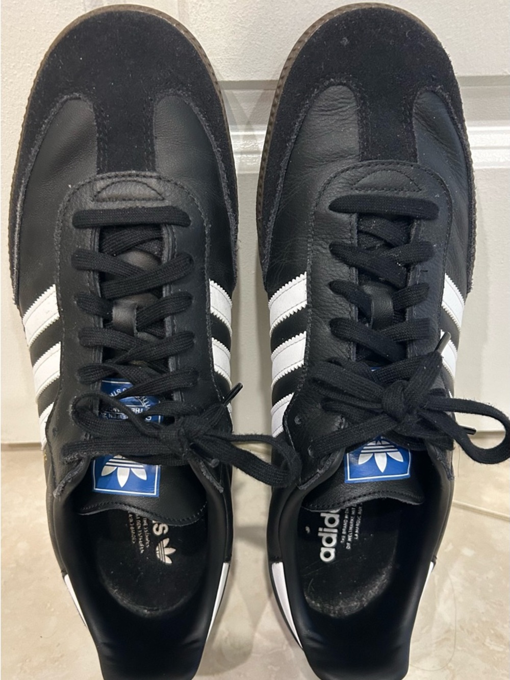 adidas Black and White Logo Low-Top Sneakers